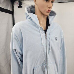 Teddy Fresh Light Blue Zip-Up Hoodie Men's 3XL
